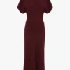 Rochie midi Bela în culoarea burgund