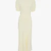 Rochie midi Bela în culoarea ivoriu strălucitor Rochie midi Bela în culoarea ivoriu strălucitor