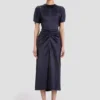 Rochie midi Bela în culoarea midnight Rochie midi Bela în culoarea midnight