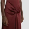 Rochie midi Blaire în roșu cinabru Rochie midi Blaire în roșu cinabru