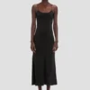 Rochie midi cu bretele, negru Rochie midi cu bretele, negru