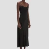 Rochie midi cu bretele, negru Rochie midi cu bretele, negru