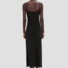 Rochie midi cu bretele, negru Rochie midi cu bretele, negru