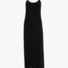 Rochie midi cu bretele, negru Rochie midi cu bretele, negru