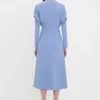 Rochie midi Dolman în culoarea bluebell Rochie midi Dolman în culoarea bluebell