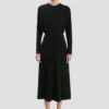 Rochie midi Dolman în negru Rochie midi Dolman în negru