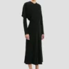 Rochie midi Dolman în negru Rochie midi Dolman în negru