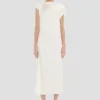 Rochie midi drapată în culoarea ivory Rochie midi drapată în culoarea ivory
