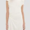 Rochie midi drapată în culoarea ivory Rochie midi drapată în culoarea ivory