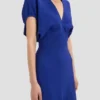 Rochie midi Edith în indigo strălucitor Rochie midi Edith în indigo strălucitor