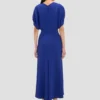 Rochie midi Edith în indigo strălucitor Rochie midi Edith în indigo strălucitor
