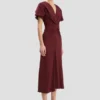 Rochie midi Eve în culoarea burgund Rochie midi Eve în culoarea burgund