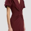 Rochie midi Eve în culoarea burgund Rochie midi Eve în culoarea burgund