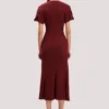 Rochie midi Eve în culoarea burgund Rochie midi Eve în culoarea burgund