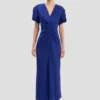 Rochie midi Eve în indigo strălucitor Rochie midi Eve în indigo strălucitor
