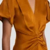Rochie midi Eve în nuanță de bronz Rochie midi Eve în nuanță de bronz