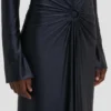 Rochie midi Frances în albastru închis