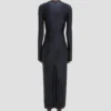 Rochie midi Frances în albastru închis