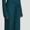 Rochie midi Frances în culoarea verde-albastru închis Rochie midi Frances în culoarea verde-albastru închis