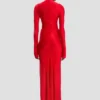 Rochie midi Frances în roșu cardinal Rochie midi Frances în roșu cardinal
