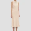 Rochie midi Mira în culoarea nisip Rochie midi Mira în culoarea nisip