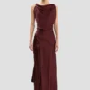 Rochie midi Posy în culoarea burgund Rochie midi Posy în culoarea burgund