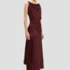 Rochie midi Posy în culoarea burgund Rochie midi Posy în culoarea burgund