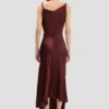 Rochie midi Posy în culoarea burgund Rochie midi Posy în culoarea burgund