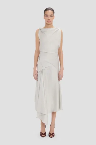 Rochie midi Posy în culoarea magneziu Rochie midi Posy în culoarea magneziu