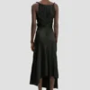 Rochie midi Posy în negru Rochie midi Posy în negru