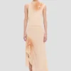 Rochie smockată în culoarea nisip