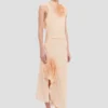 Rochie smockată în culoarea nisip