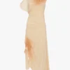 Rochie smockată în culoarea nisip