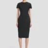 Rochie tip tricou mulată, de culoare neagră