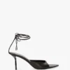 Sandale cu toc stiletto Eliza 75 din piele neagră Sandale cu toc stiletto Eliza 75 din piele neagră