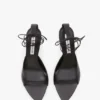 Sandale cu toc stiletto Eliza 75 din piele neagră Sandale cu toc stiletto Eliza 75 din piele neagră
