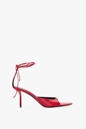 Sandale cu toc stiletto Eliza 75 din piele roșie Sandale cu toc stiletto Eliza 75 din piele roșie
