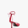 Sandale cu toc stiletto Eliza 75 din piele roșie Sandale cu toc stiletto Eliza 75 din piele roșie
