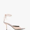 Sandale cu toc stiletto Eliza 75 din piele roz pal Sandale cu toc stiletto Eliza 75 din piele roz pal