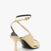Sandale cu toc stiletto și ornamente The Victoria 75 din satin nisipiu Sandale cu toc stiletto și ornamente The Victoria 75 din satin nisipiu