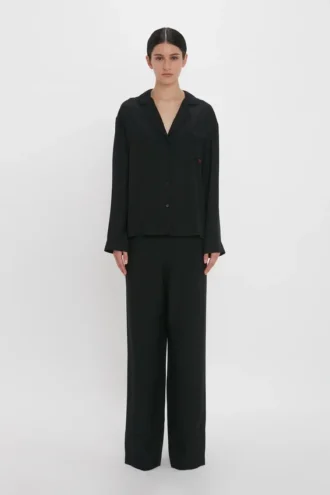 Set de pijamale VB Monogram, negru