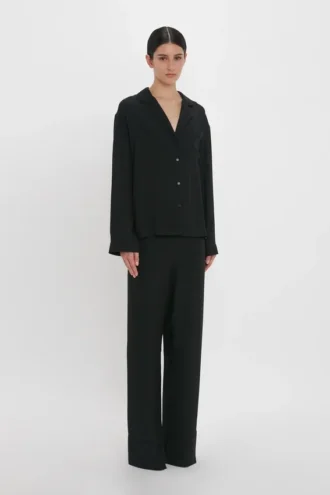 Set de pijamale VB Monogram, negru