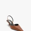 Sloane Halter Back 45 din piele de culoare Dark Tan Sloane Halter Back 45 din piele de culoare Dark Tan