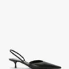 Sloane Halter Back 45 din piele neagră