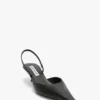 Sloane Halter Back 45 din piele neagră