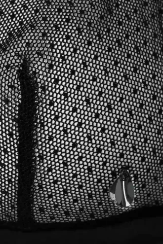 sutien din plas cu detalii din paiete negru 2 330x495 - Sutien din plasă cu detalii din paiete, negru