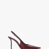 The Victoria stiletto slingback 100 din piele burgundă