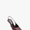 The Victoria stiletto slingback 100 din piele burgundă