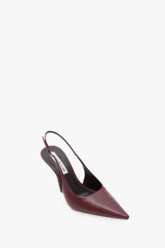 The Victoria stiletto slingback 100 din piele burgundă The Victoria stiletto slingback 100 din piele burgundă