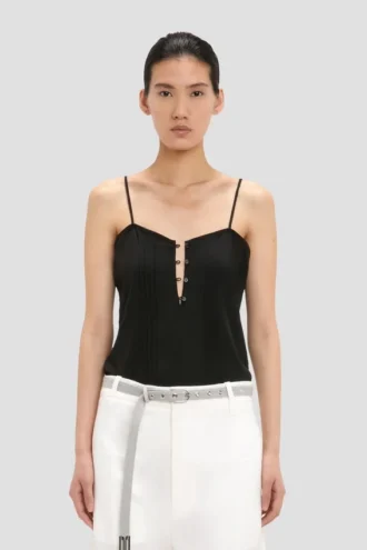 Top cami Rouleaux în negru